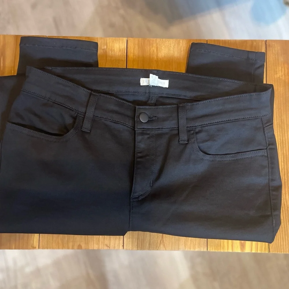 Eileen Fisher Organic Cotton Chic Black Denim Jeans - Picture 4 of 4